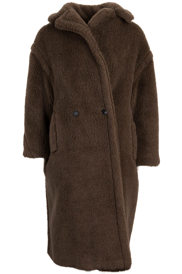 MAX MARA Teddy Icon Coat Alpaca Dark Brown