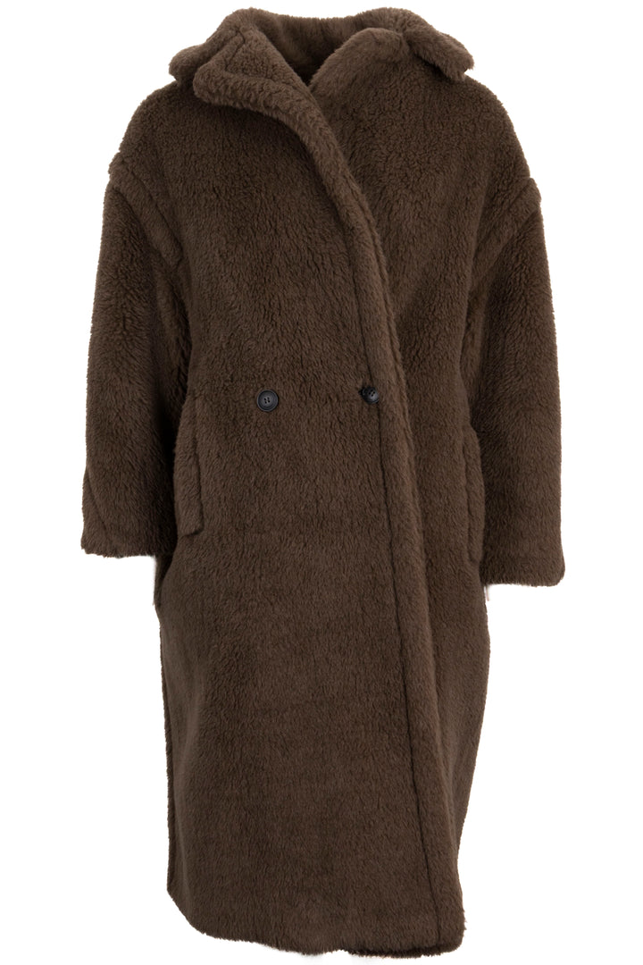 MAX MARA Teddy Icon Coat Alpaca Dark Brown