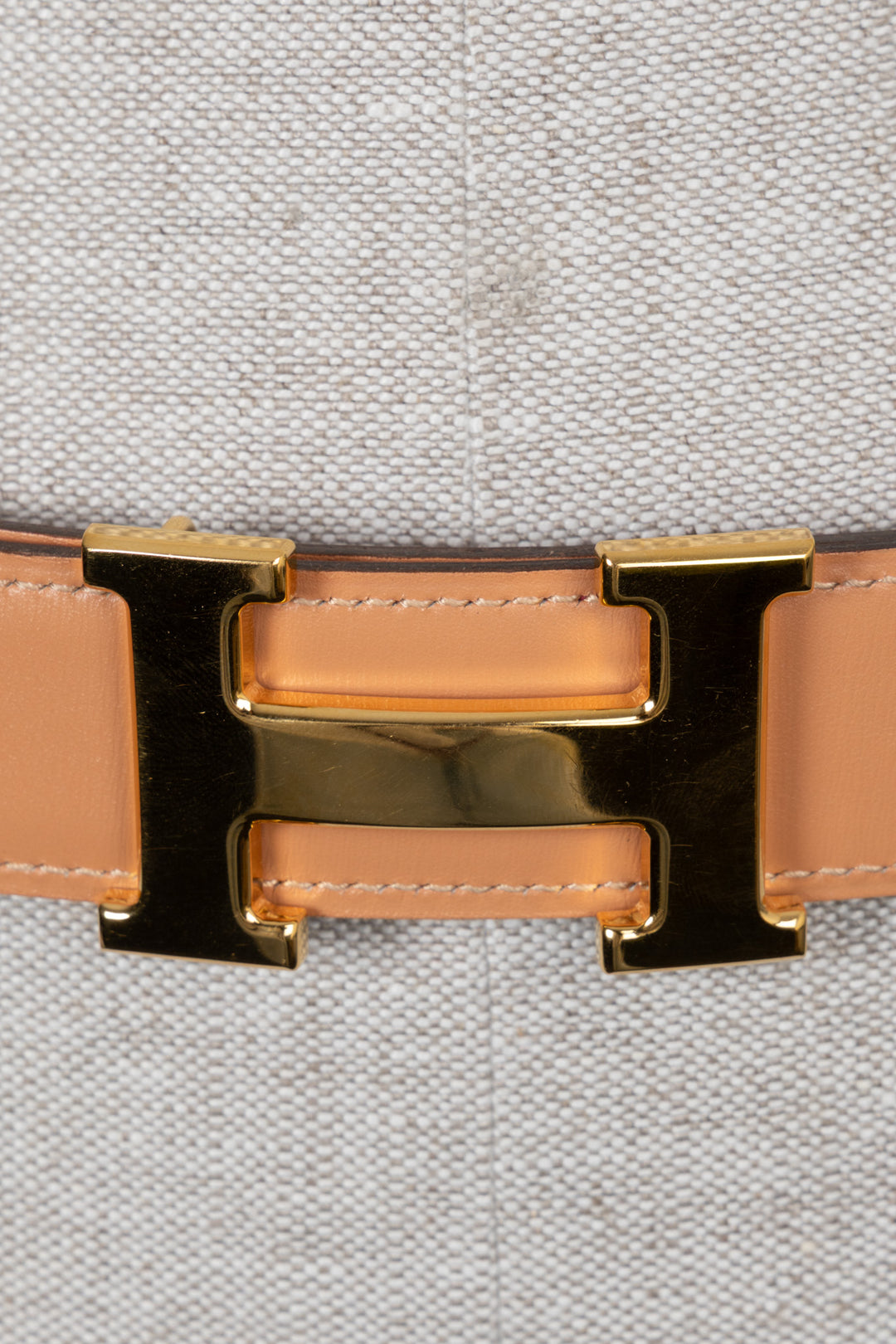 HERMÈS Constance H Belt Bordeaux Nude