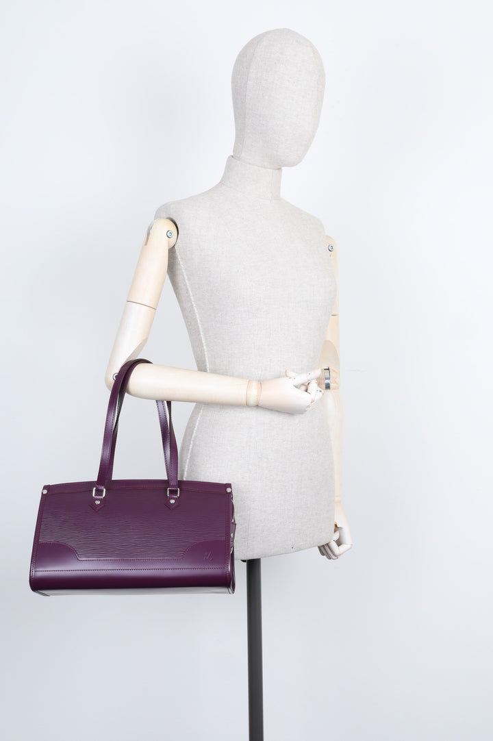 LOUIS VUITTON Madeleine Bag Epi Purple