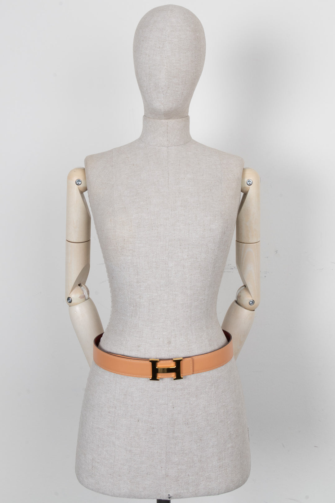 HERMÈS Constance H Belt Bordeaux Nude