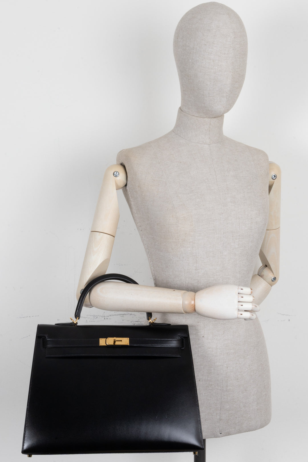 HERMÈS Kelly 35 Sellier Box Noir