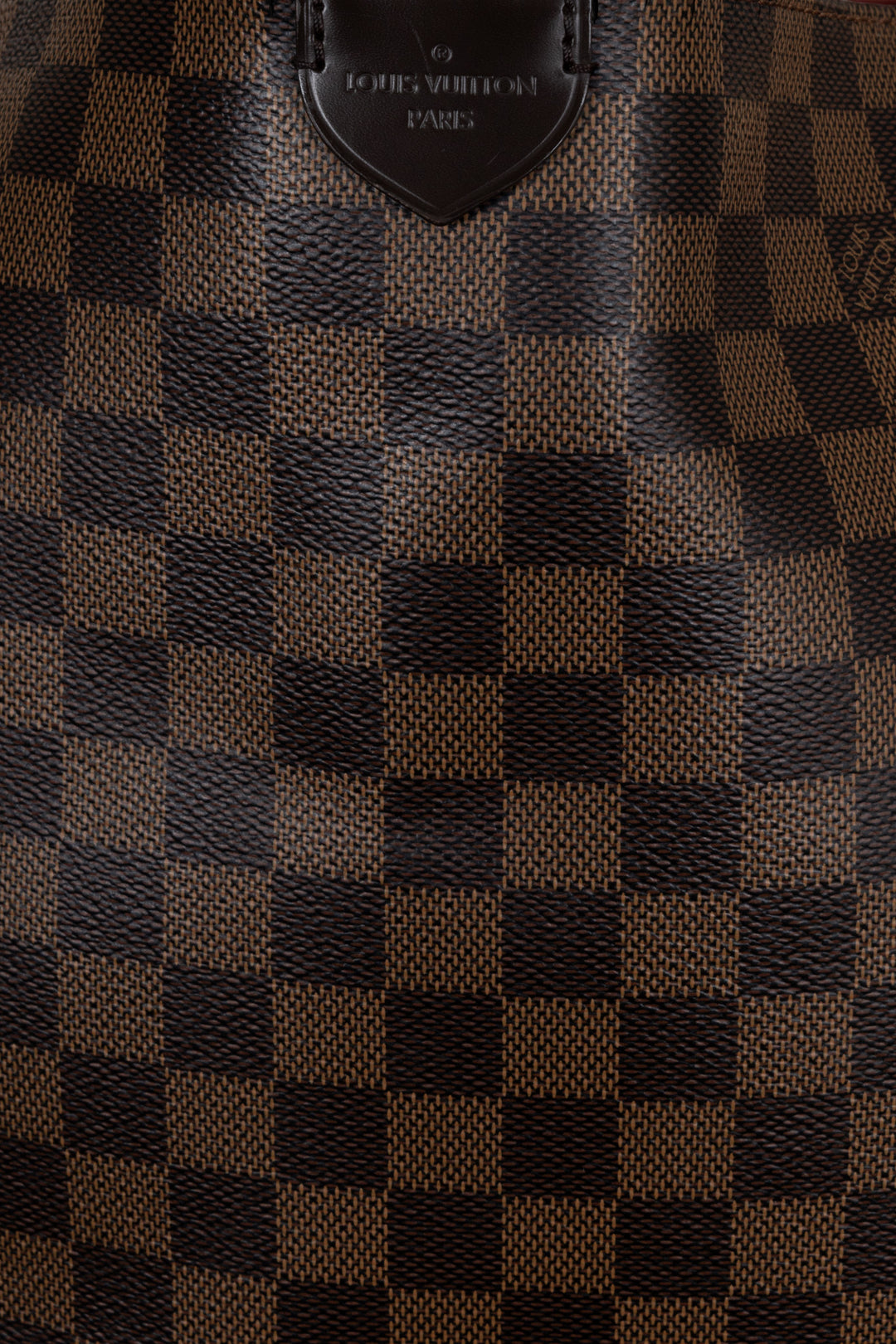 LOUIS VUITTON Caissa Hobo Bag Canvas Damier Ebene