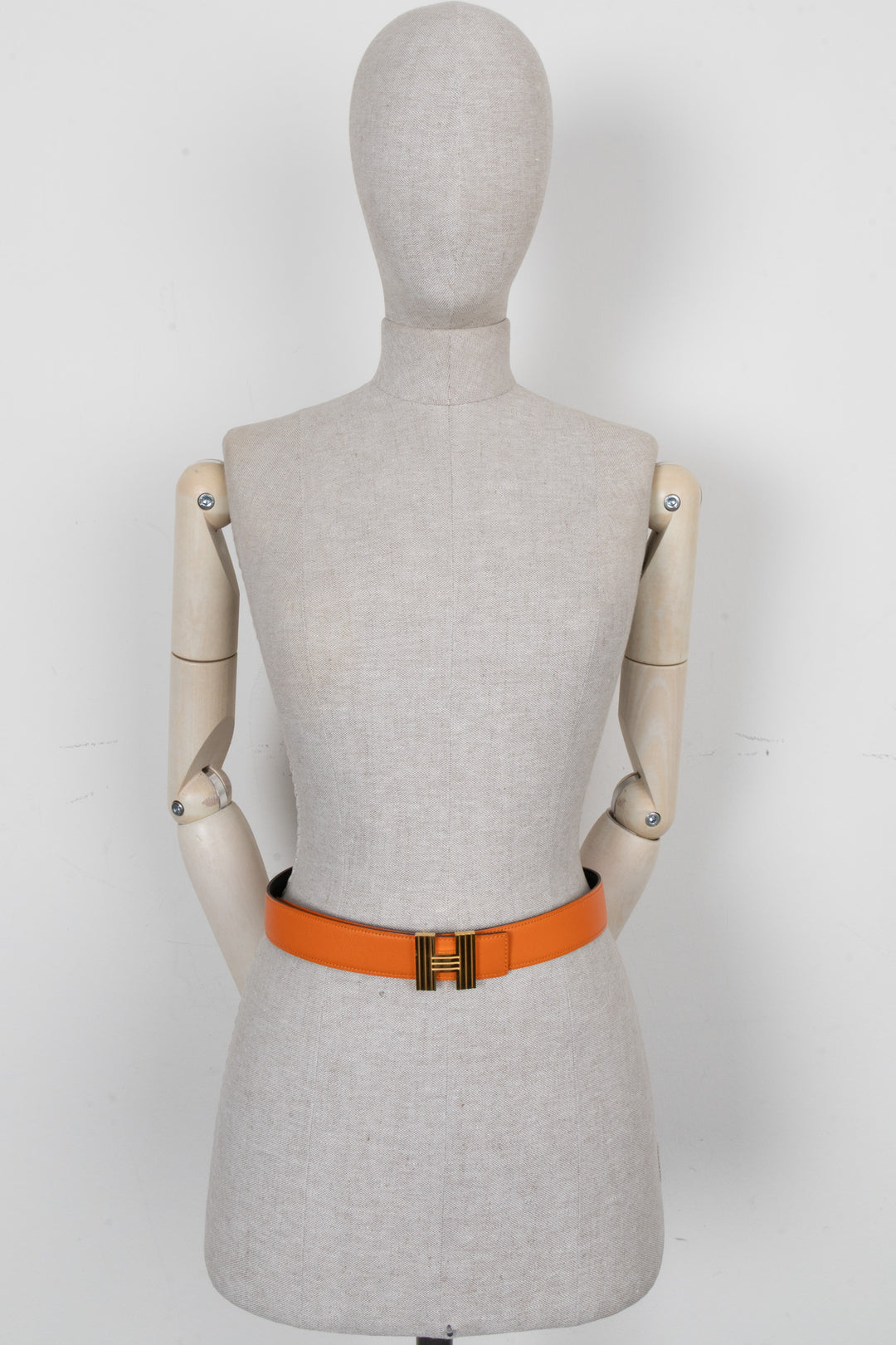 HERMÈS H Belt Orange Green