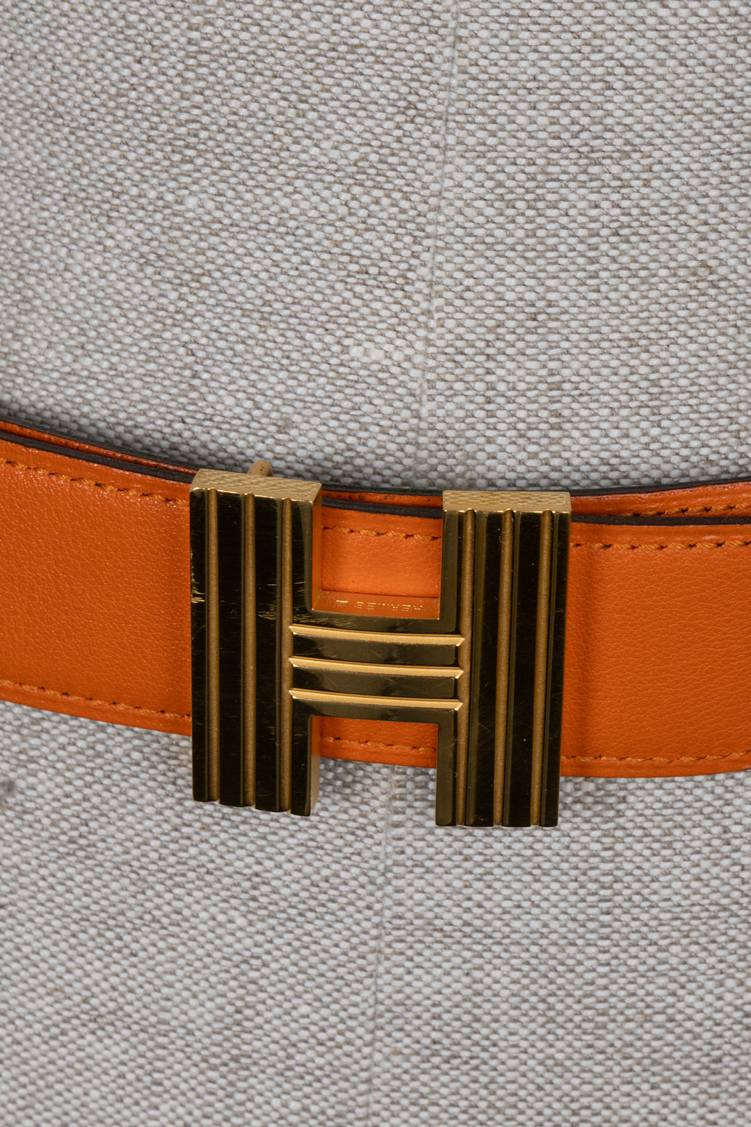 HERMÈS H Belt Orange Green