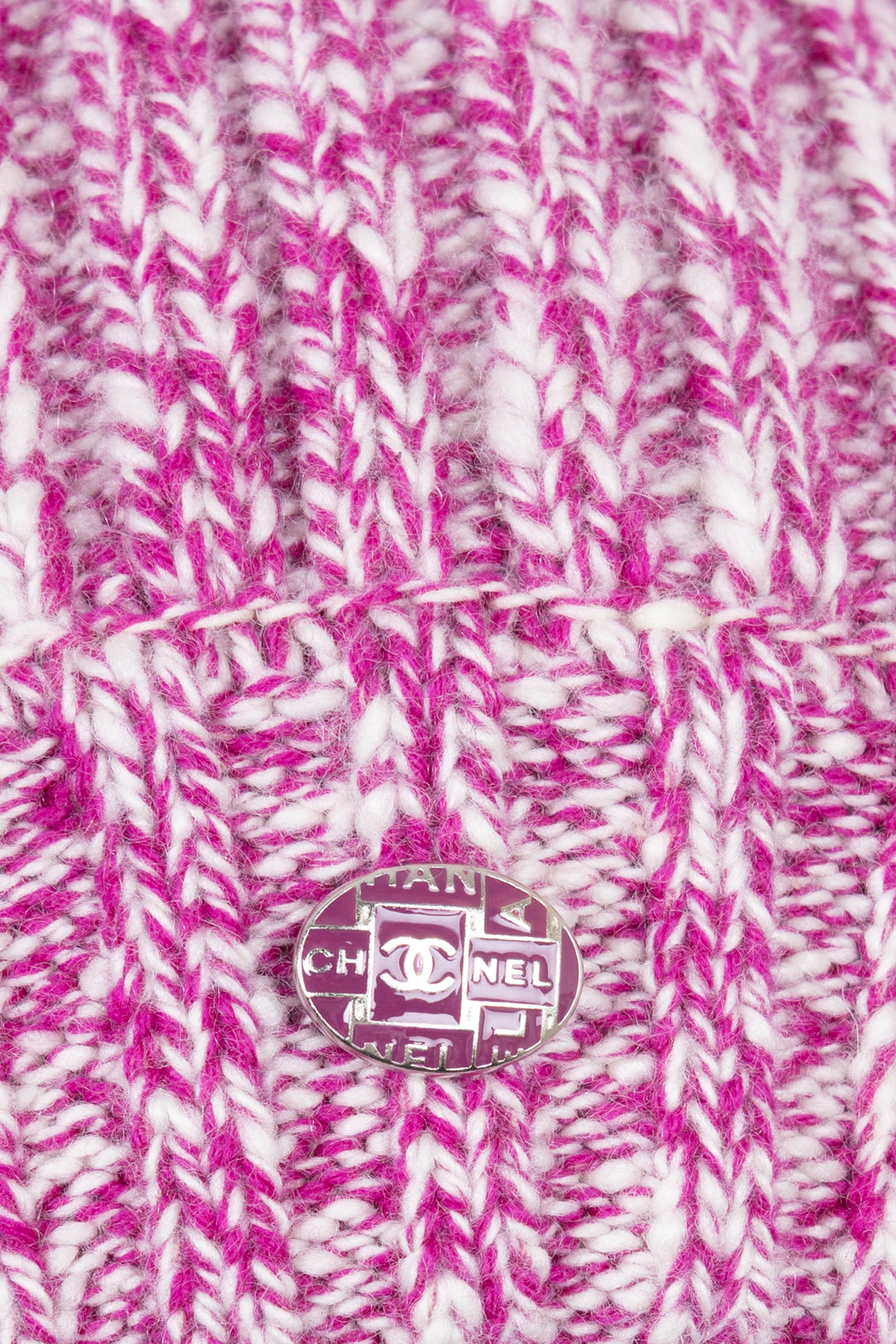 Bonnet en maille CHANEL 2018 violet