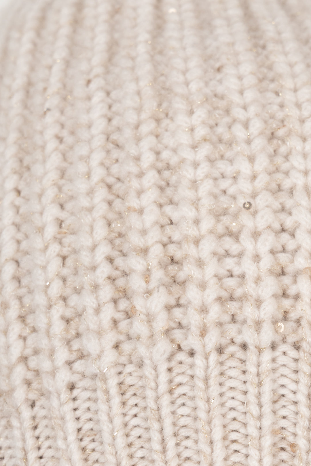 BRUNELLO CUCINELLI Sequin Knit Beanie White