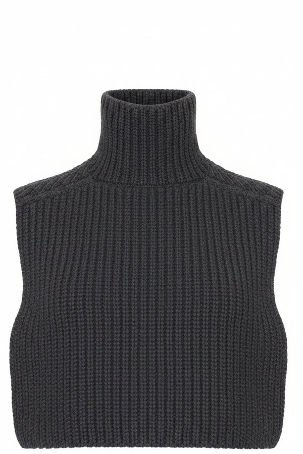 LORO PIANA Turtle Neck Collar Knit Cashmere Grey