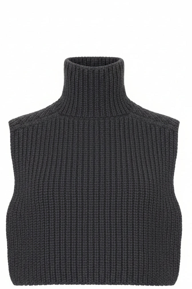 LORO PIANA Turtle Neck Collar Knit Cashmere Grey