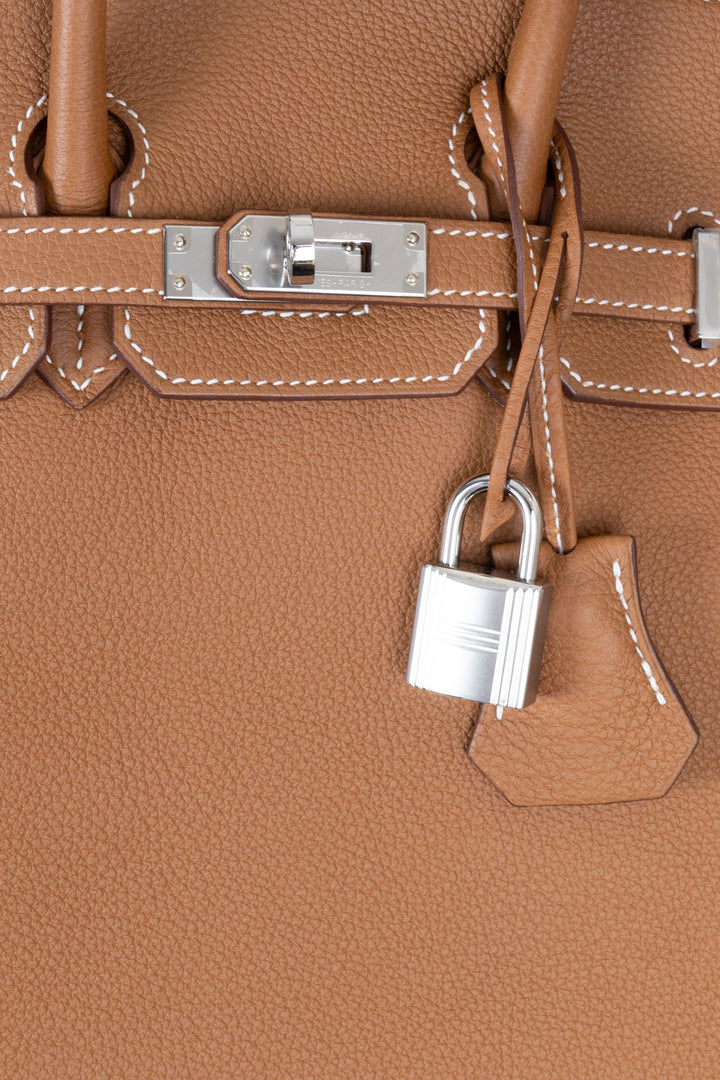 HERMÈS Birkin 25 Retourne Togo Gold