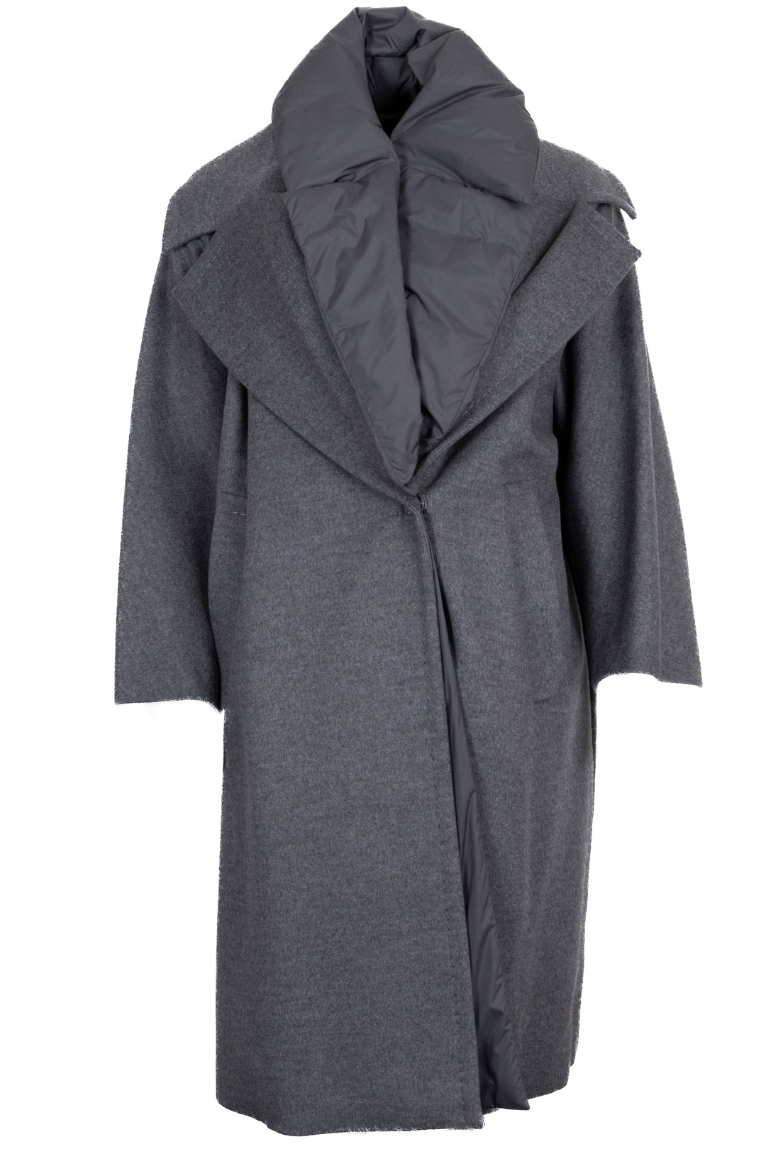 MAX MARA Atelier Wide Collar Coat Wool Grey