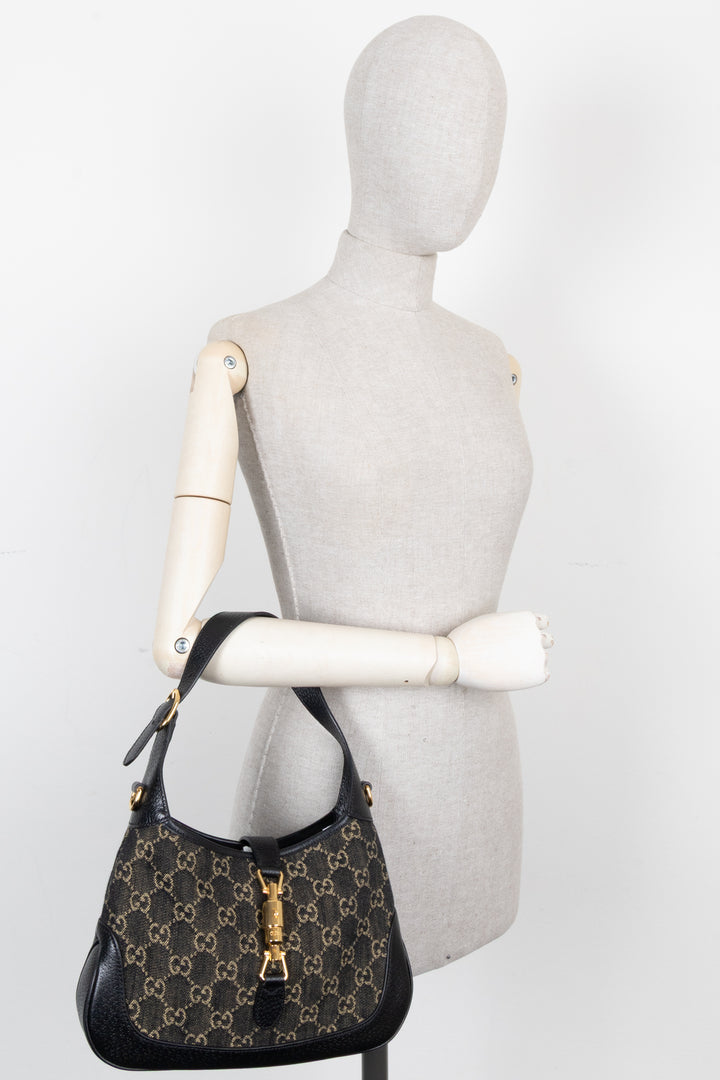 GUCCI Jackie 1961 Petit Modèle en Denim Noir