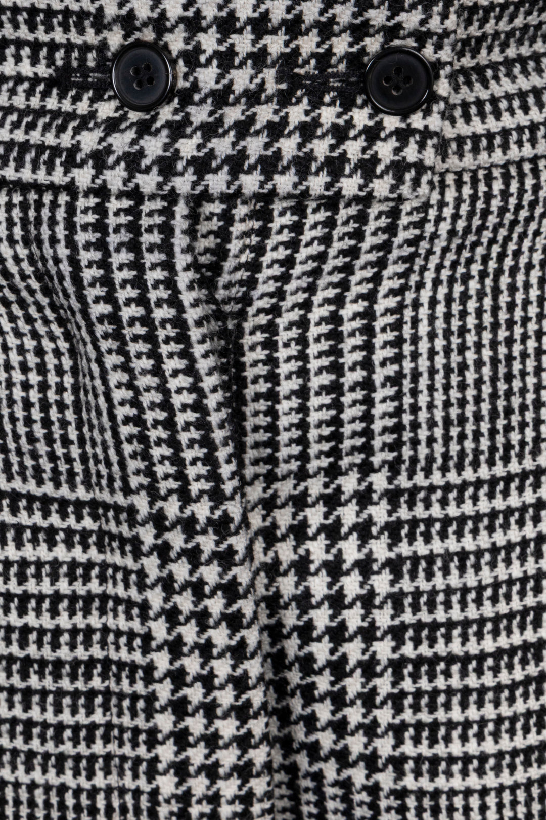 TOM FORD Pantalon plissé à carreaux pied-de-poule en laine noir