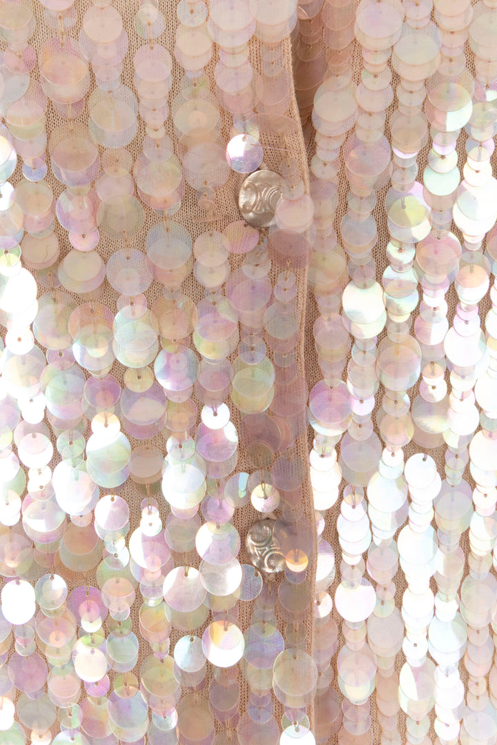 Cardigan CELINE orné de sequins Rose
