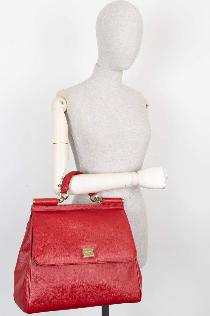DOLCE&GABBANA Large Sicily Bag Red