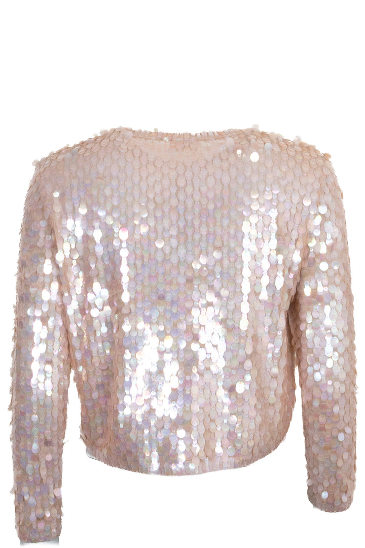 Cardigan CELINE orné de sequins Rose