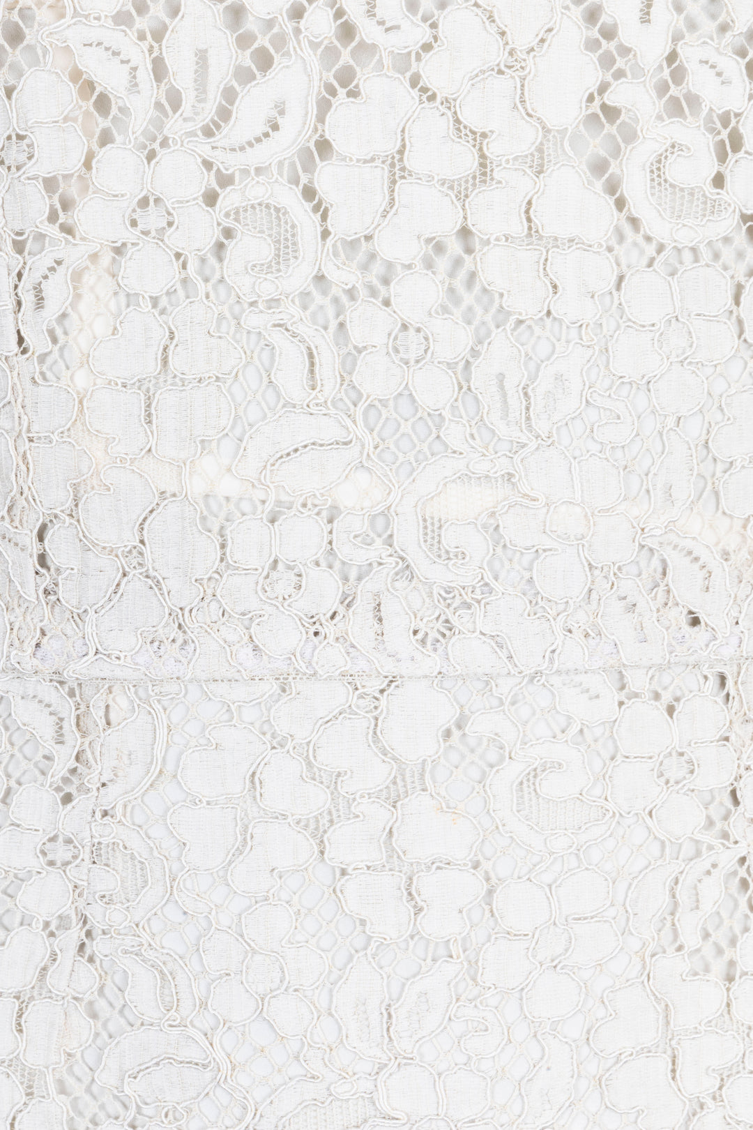 DOLCE & GABBANA Robe en dentelle Coton Blanc cassé