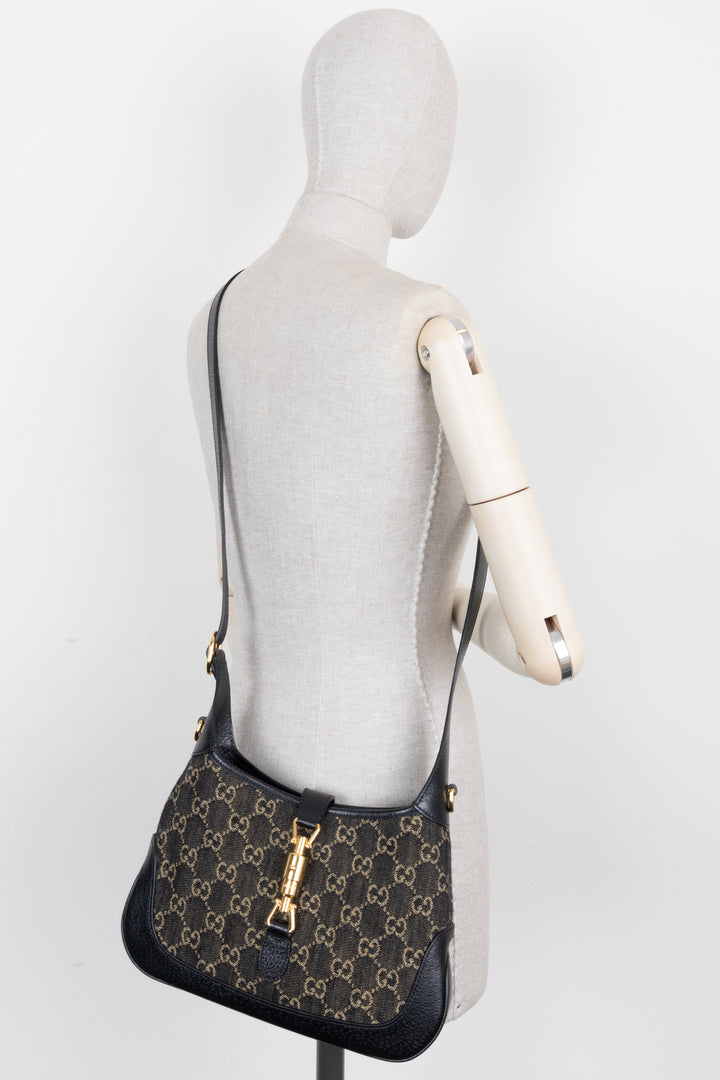 GUCCI Jackie 1961 Petit Modèle en Denim Noir