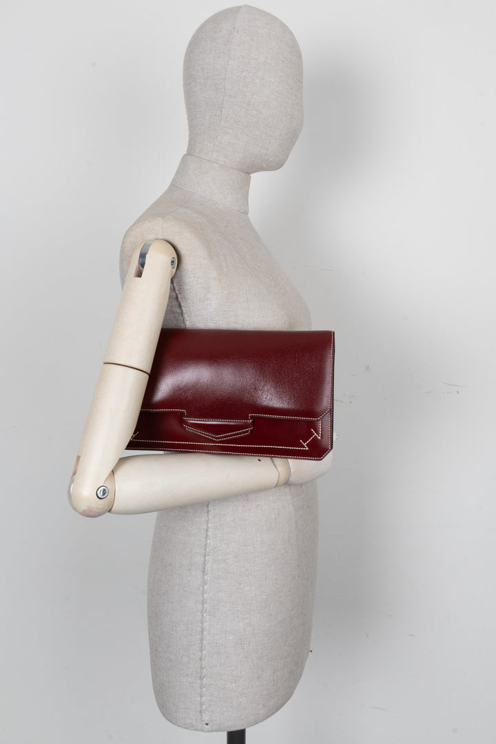 HERMÈS Faco Clutch Box Rouge H