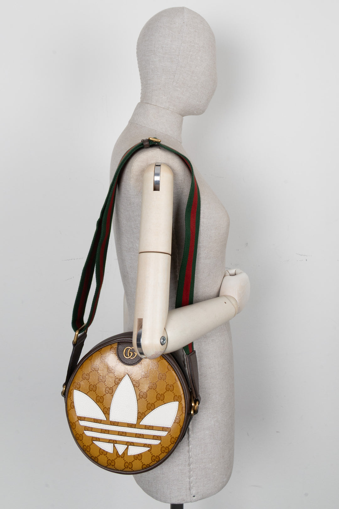 Sac bandoulière rond GUCCI x Adidas Ophidia jaune suprême