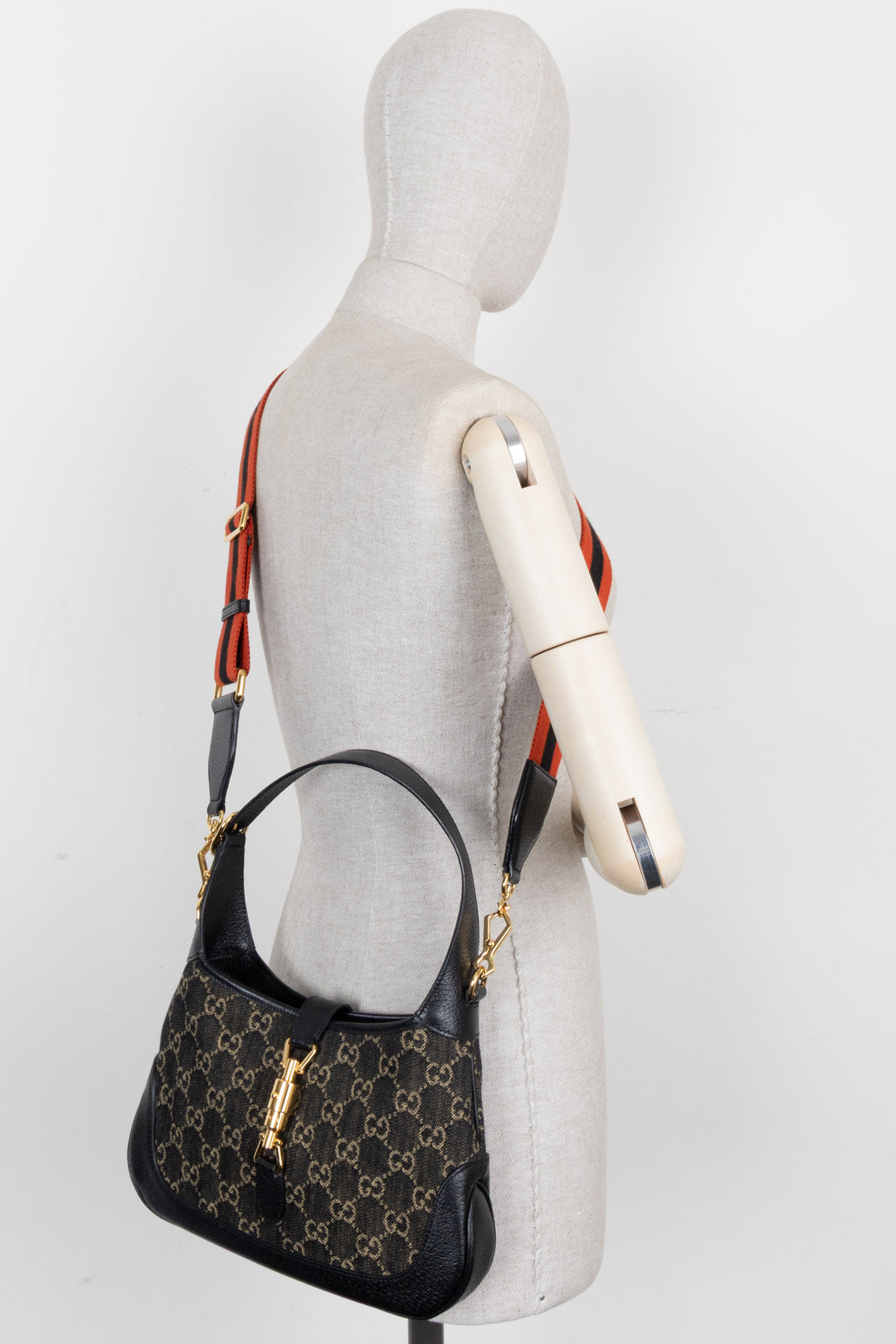 GUCCI Jackie 1961 Petit Modèle en Denim Noir