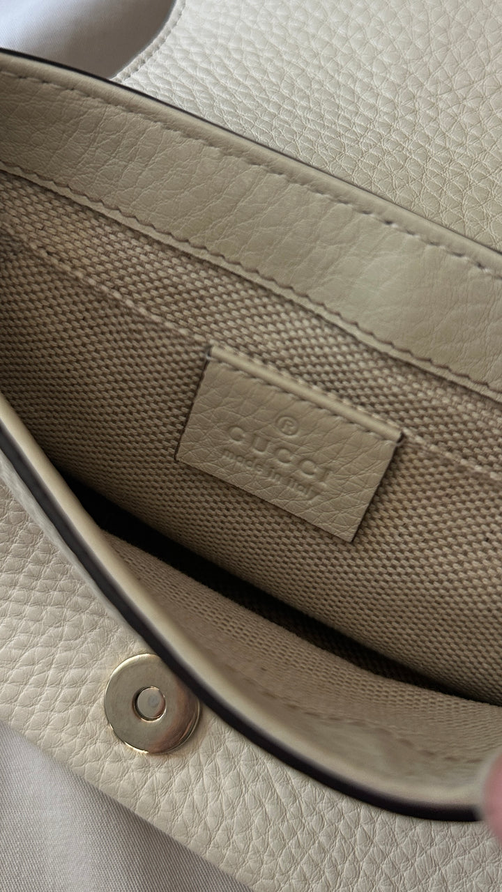 GUCCI Soho Disco Crossbody Bag White