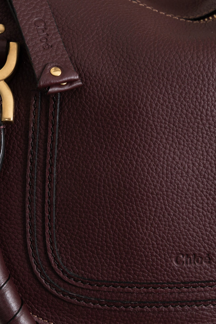CHLOÉ Marcie Double Carry Medium Bag Bourgogne