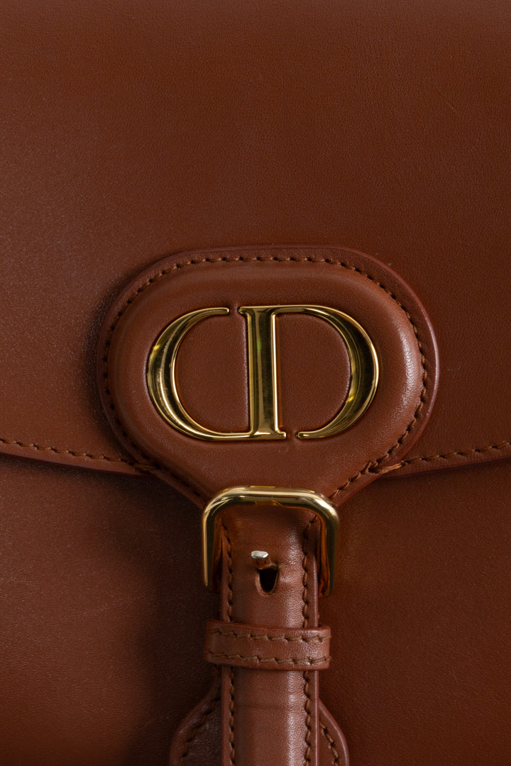 CHRISTIAN DIOR Sac Bobby moyen en cuir cognac
