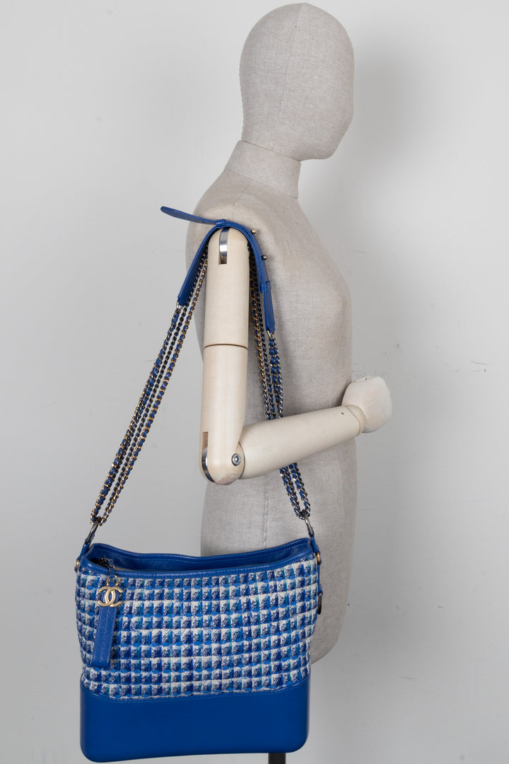 CHANEL Medium Gabrielle Bag Tweed Blue