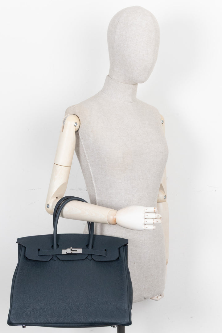 HERMÈS Birkin 35 Togo Vert Rousseau Palladium Hardware
