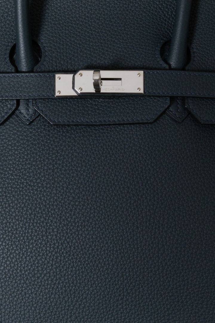 HERMÈS Birkin 35 Togo Vert Rousseau Palladium Hardware