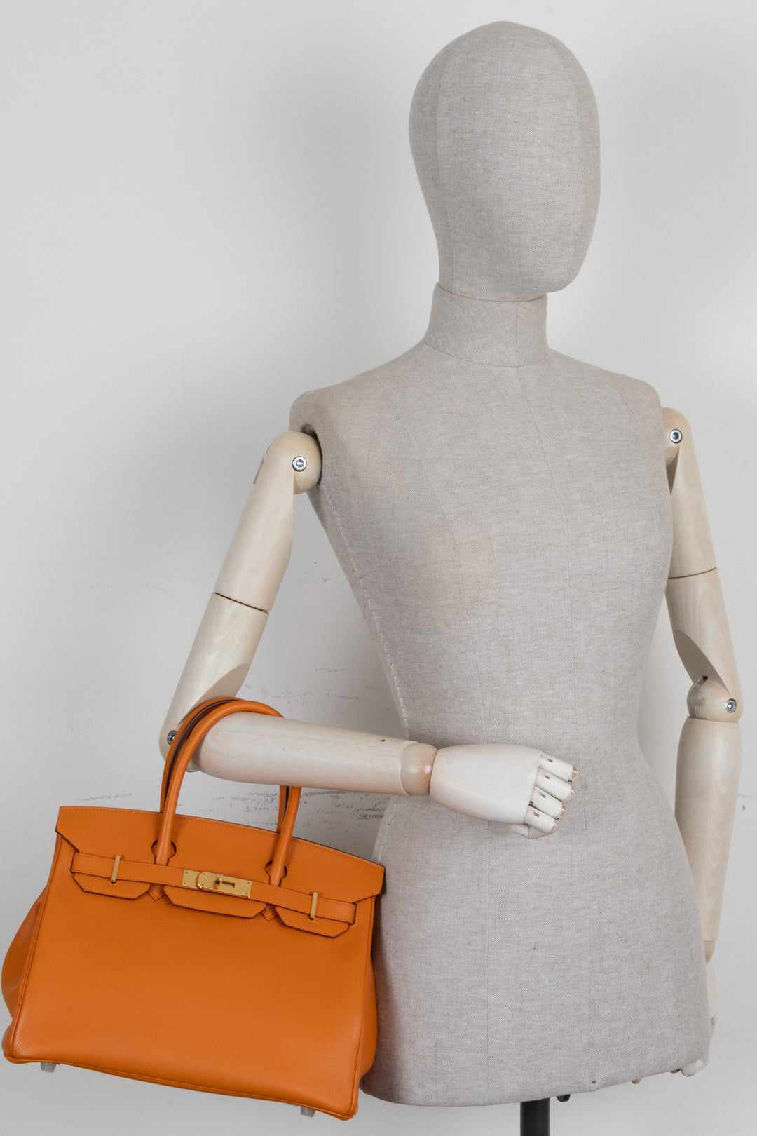HERMÈS Birkin 30 Retourne Epsom Abricot