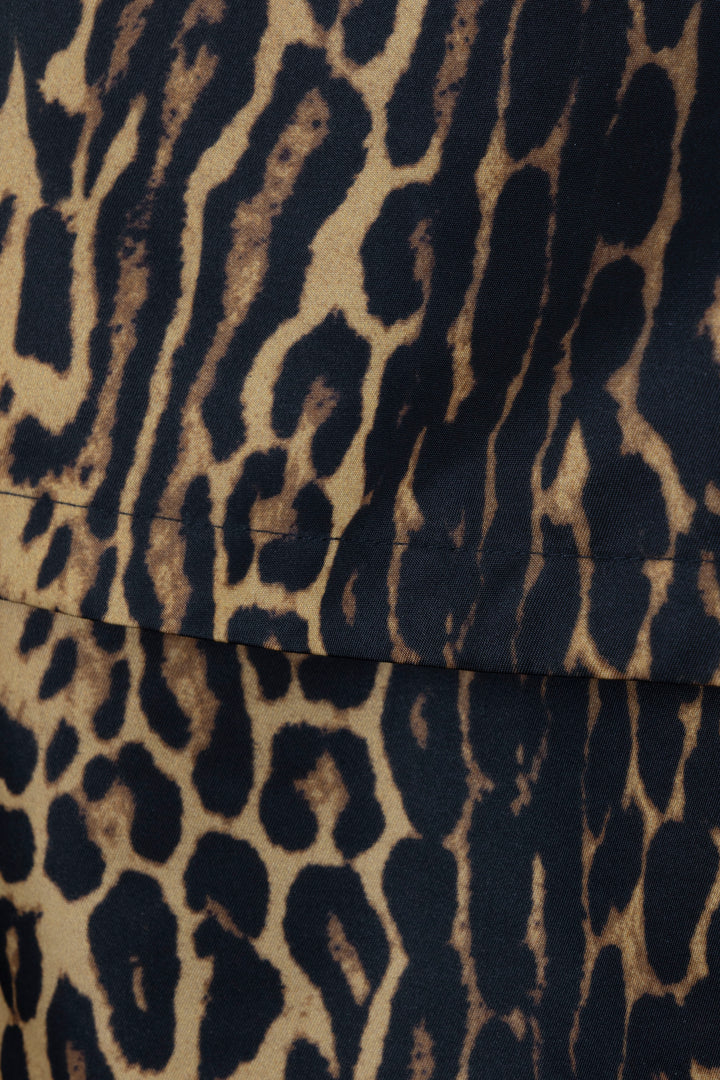 BURBERRY Leo Print Rain Coat Brown