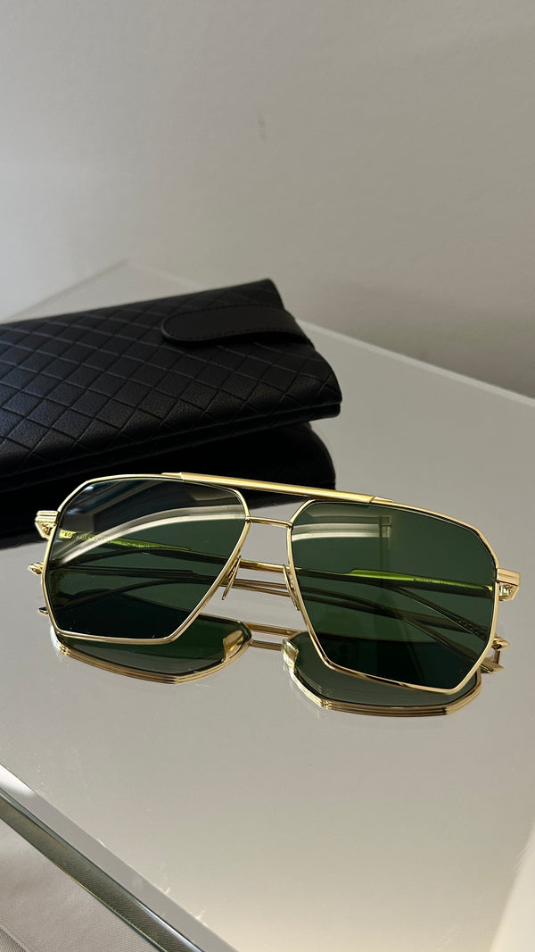 Lunettes de soleil BOTTEGA VENETA BV1012S Verres dorés et verts