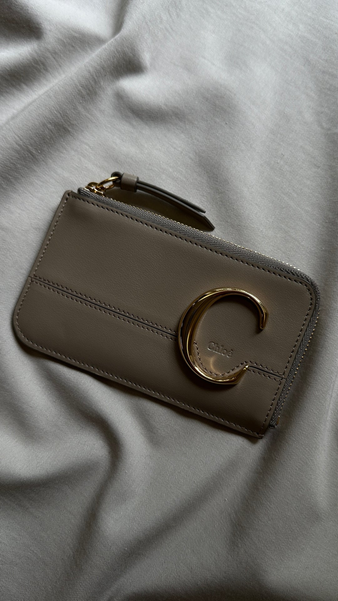 CHLOÉ C Wallet Leather Nude