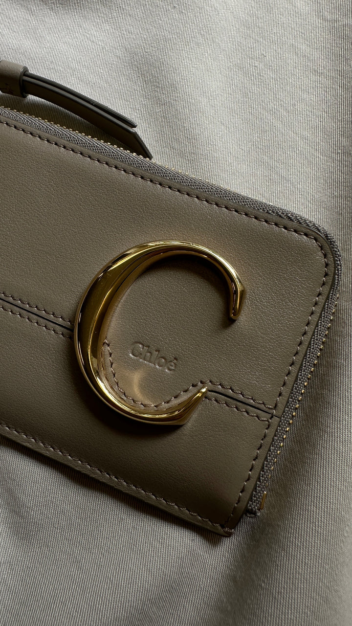 CHLOÉ C Wallet Leather Nude