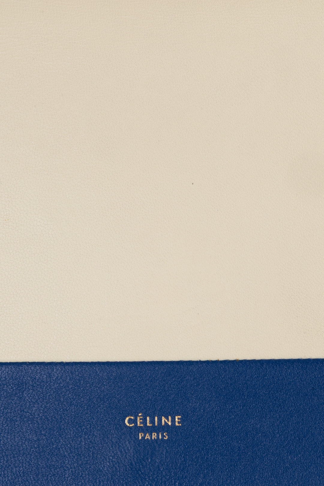 CELINE Frame Clutch Leather Cream