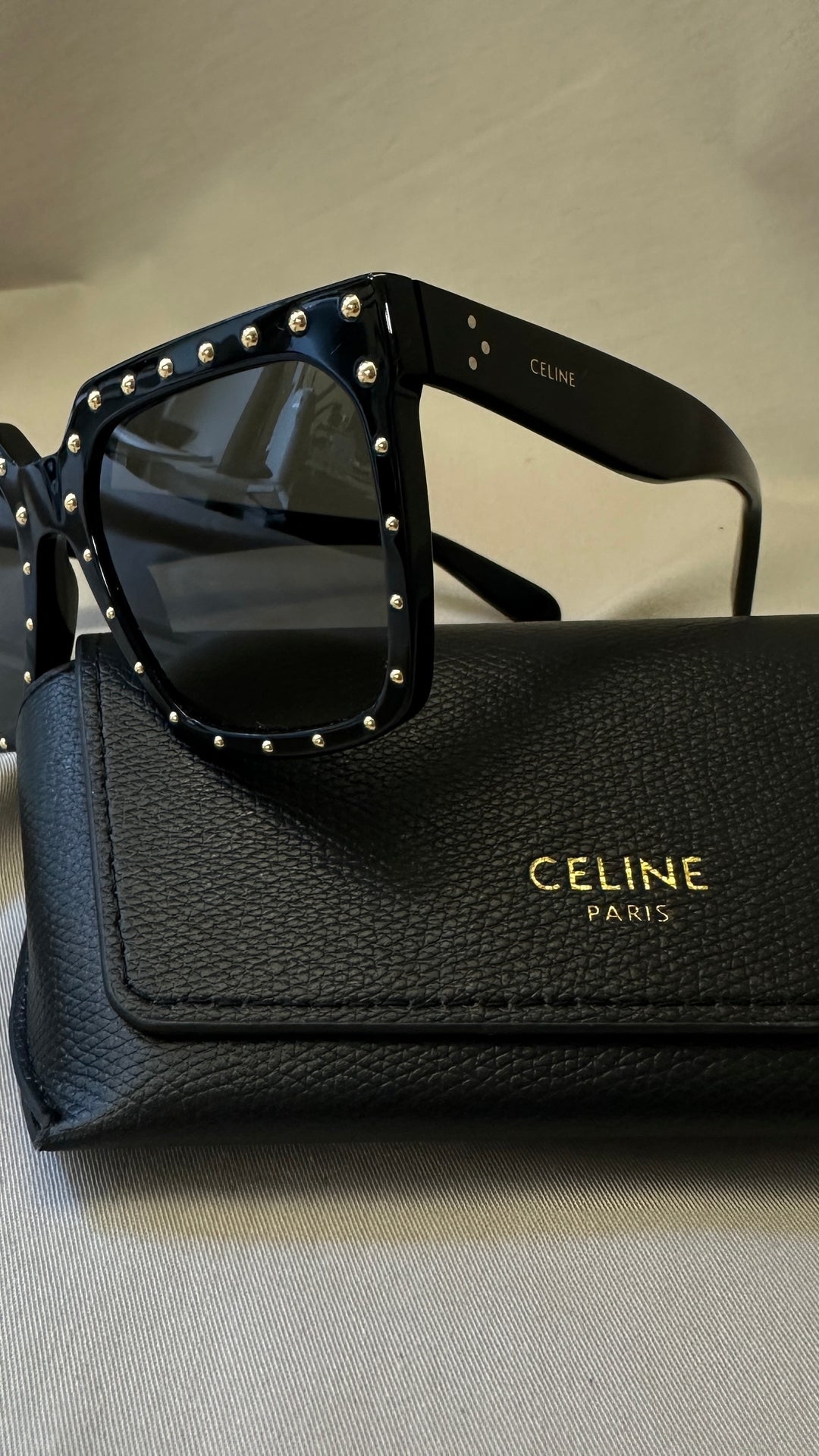 CELINE Studded Sunglasses Black