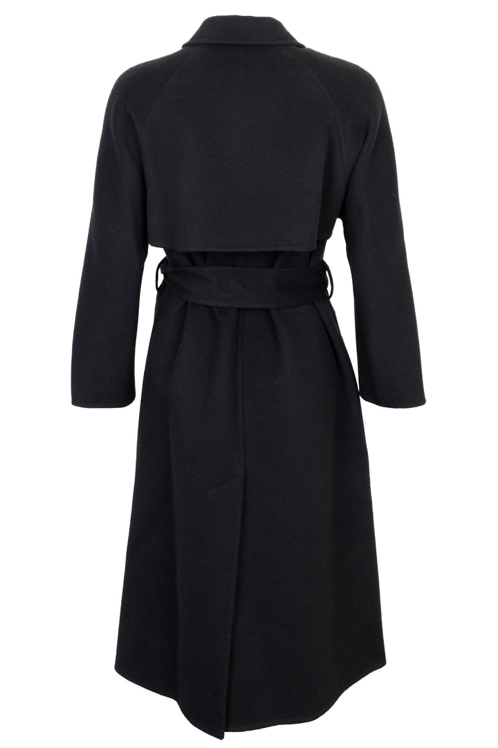 HERMÈS Belted Coat, Cashmere, Black