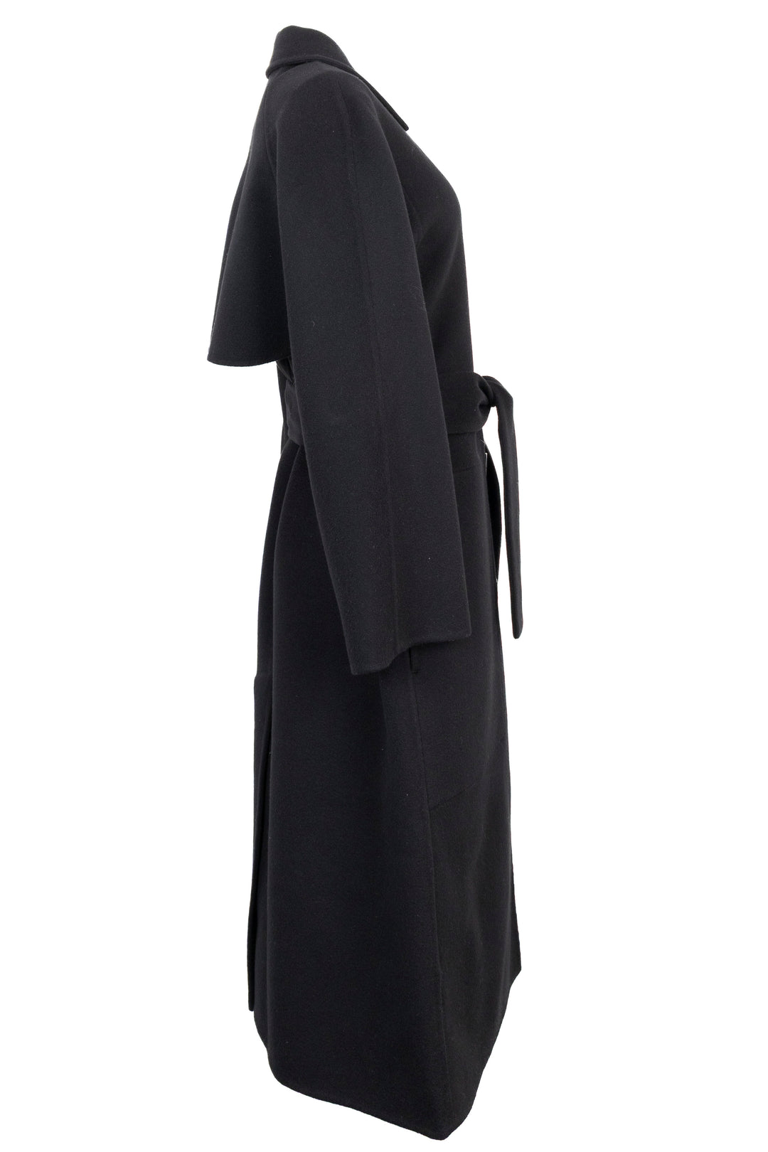 HERMÈS Belted Coat, Cashmere, Black