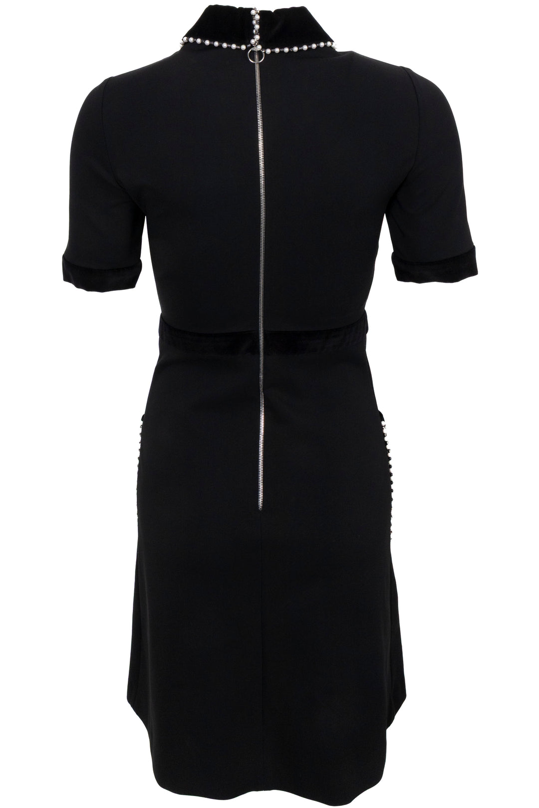 GUCCI Pearl Bow Jersey Dress Black