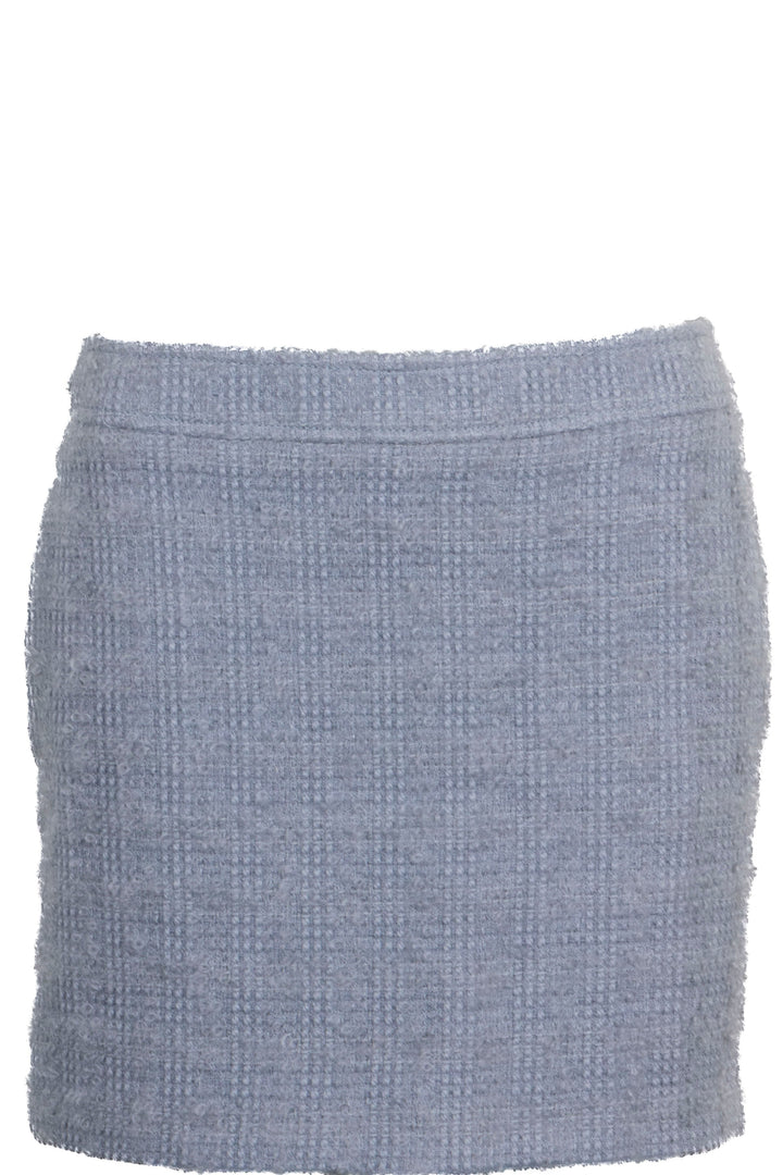 Mini-jupe GUCCI en tweed de laine bleu