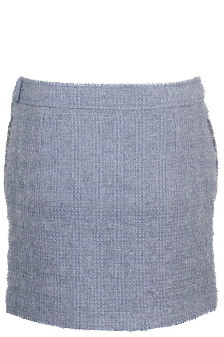 Mini-jupe GUCCI en tweed de laine bleu
