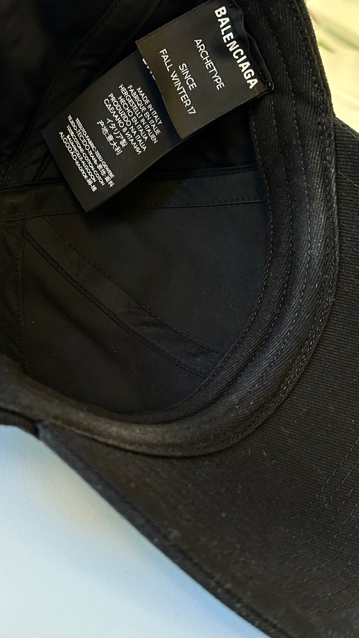 BALENCIAGA Logo Cap Black