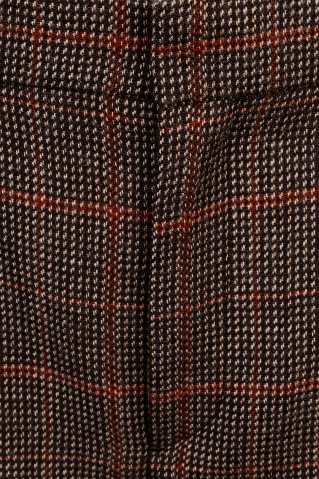 CHLOÉ Tailored Checked Pants Wool Brown