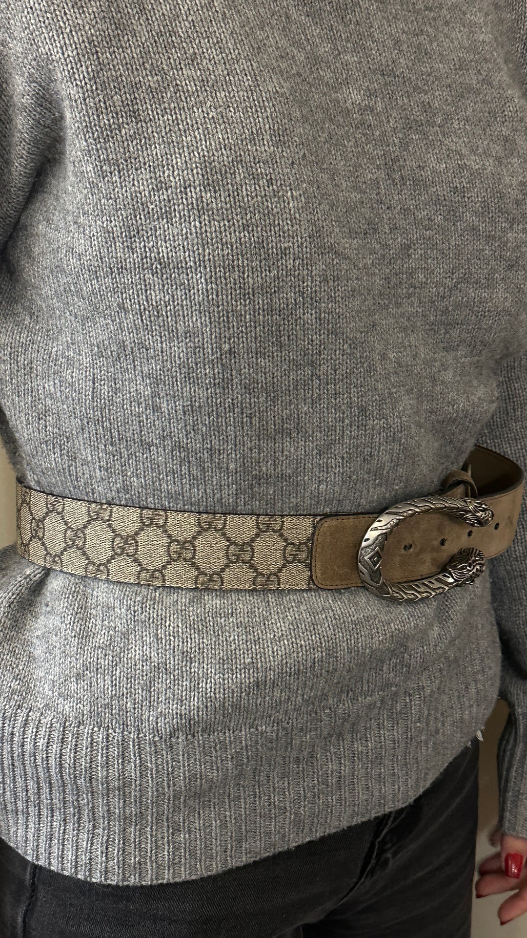GUCCI Dionysus Supreme Canvas Belt