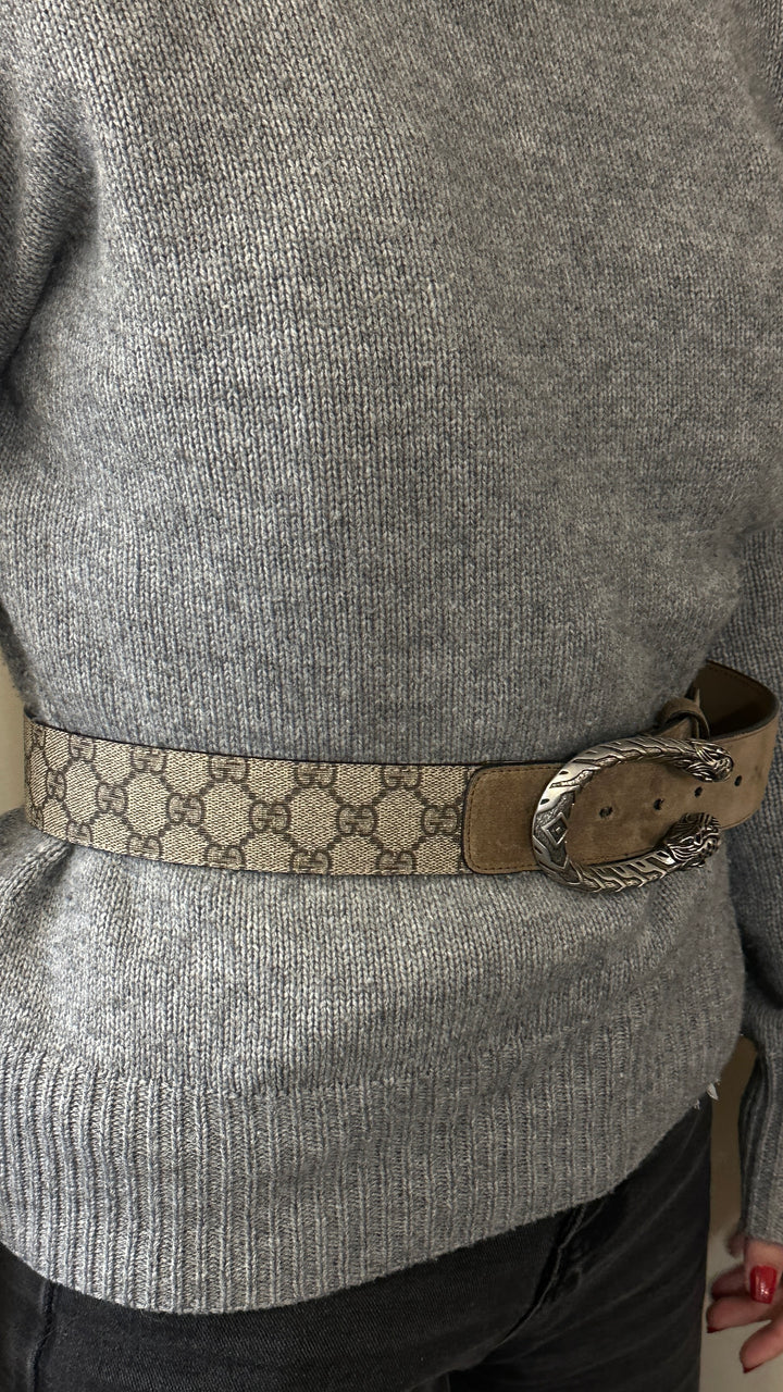 GUCCI Dionysus Supreme Canvas Belt