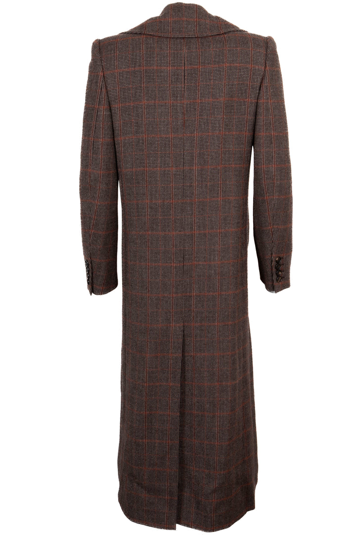 CHLOÉ Double Breasted Coat Wool Brown