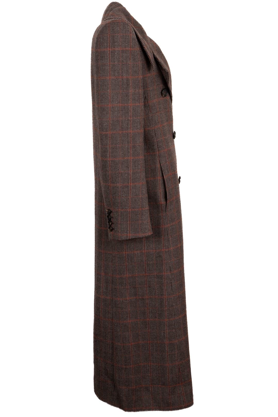CHLOÉ Double Breasted Coat Wool Brown