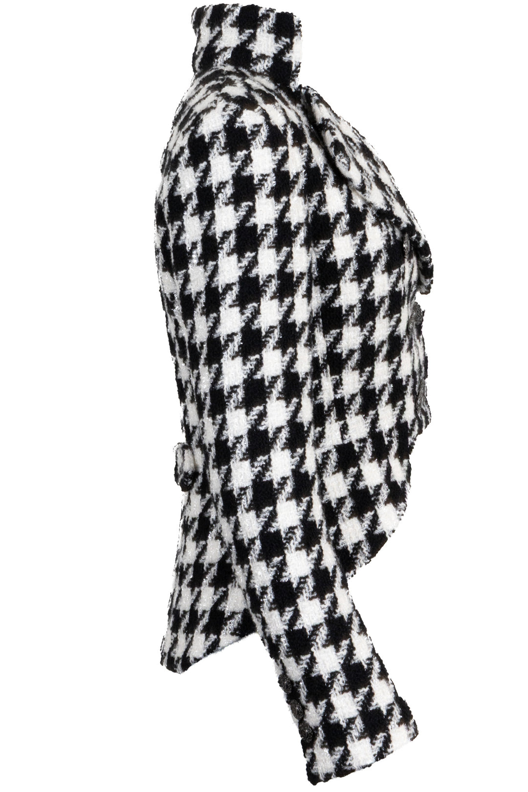 CHANEL 2019 Cropped Double Breasted Jacket Tweed Black